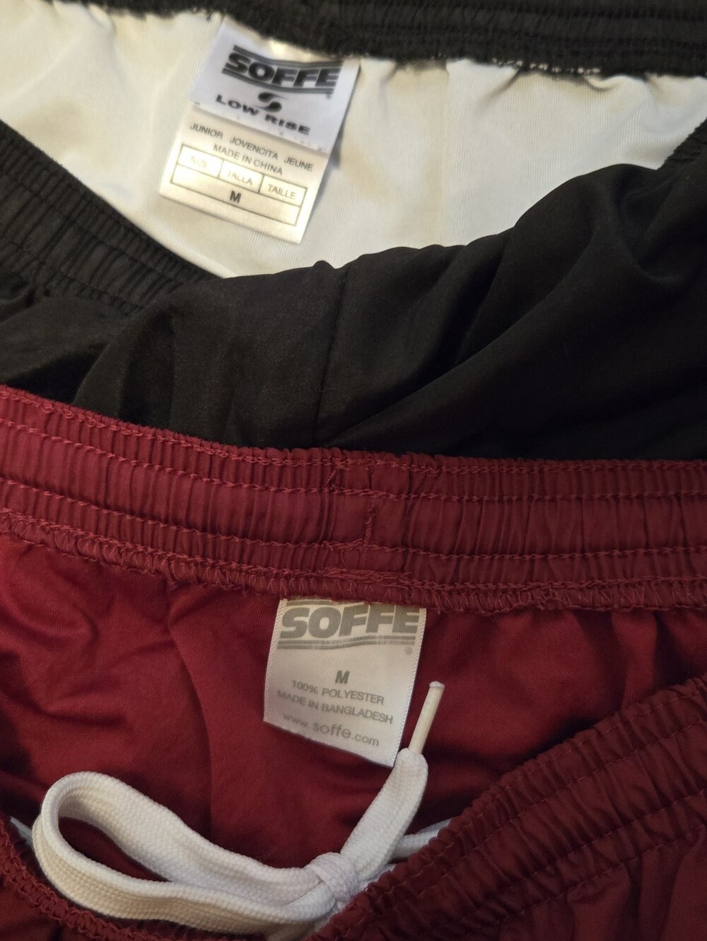 Soffe Women's Maroon and Black Athletic Shorts Lined Lot M - Picture 2 of 4